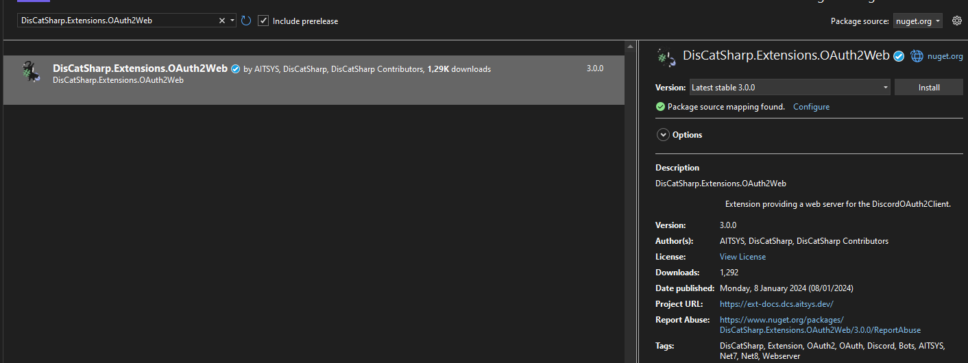 NuGet Package Search